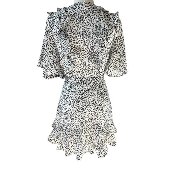 VICI Black White Ruffle Dress Medium - Picture 2 of 4